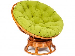 Кресло-качалка Papasan w 23/01 B с подушкой Cognac, флок Олива в Ноябрьске - noyabrsk.magazin-mebel74.ru | фото