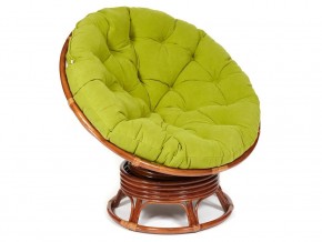 Кресло-качалка Papasan w 23/01 B с подушкой Pecan, флок Олива в Ноябрьске - noyabrsk.magazin-mebel74.ru | фото