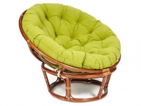 Кресло Papasan 23/01 W с подушкой Pecan, флок Олива в Ноябрьске - noyabrsk.magazin-mebel74.ru | фото