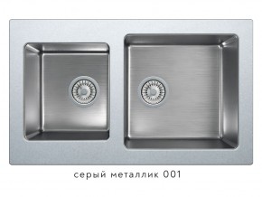 Мойка комбинированная Tolero twist TTS-840 Серый металлик 001 в Ноябрьске - noyabrsk.magazin-mebel74.ru | фото