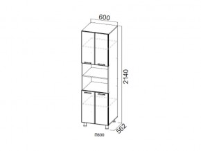 П600/2140 Пенал 600/2140 в Ноябрьске - noyabrsk.magazin-mebel74.ru | фото