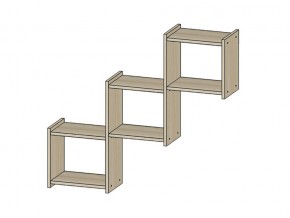 Полка Квадро ясень шимо светлый в Ноябрьске - noyabrsk.magazin-mebel74.ru | фото
