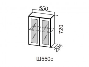 Ш550с/720 Шкаф навесной 550/720 (со стеклом) в Ноябрьске - noyabrsk.magazin-mebel74.ru | фото