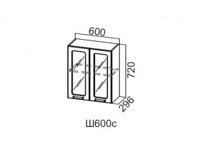 Ш600с/720 Шкаф навесной 600/720 (со стеклом) в Ноябрьске - noyabrsk.magazin-mebel74.ru | фото