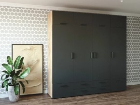 Шкаф распашной 2400К Антрацит в Ноябрьске - noyabrsk.magazin-mebel74.ru | фото